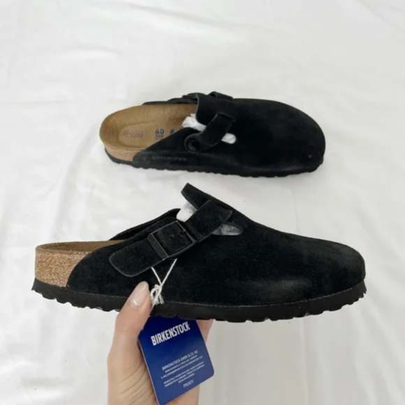 Black Birkenstock Boston Clogs